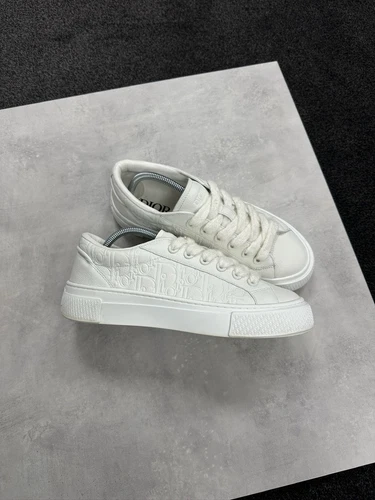 Baskets Dior B33 entièrement obliques en cuir blanc EU42 UK8 *PRIX DE VENTE CONSEILLÉ *