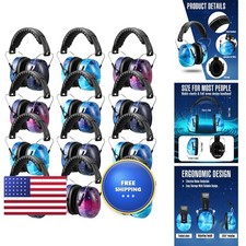 Copkim 12 Pack Ear Muffs NRR 28dB Noise Reduction - Starry Sky Blue
