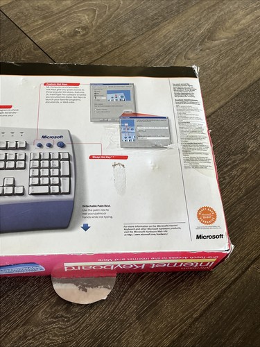 Microsoft Wired Keyboard Detachable Palm Rest Hot Key RT9410 X04-80803 OPEN BOX - Picture 10 of 12