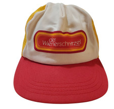 VINTAGE der Wienerschnitzel Hat Cap Crew Snap Back Old Logo Trucker Mesh