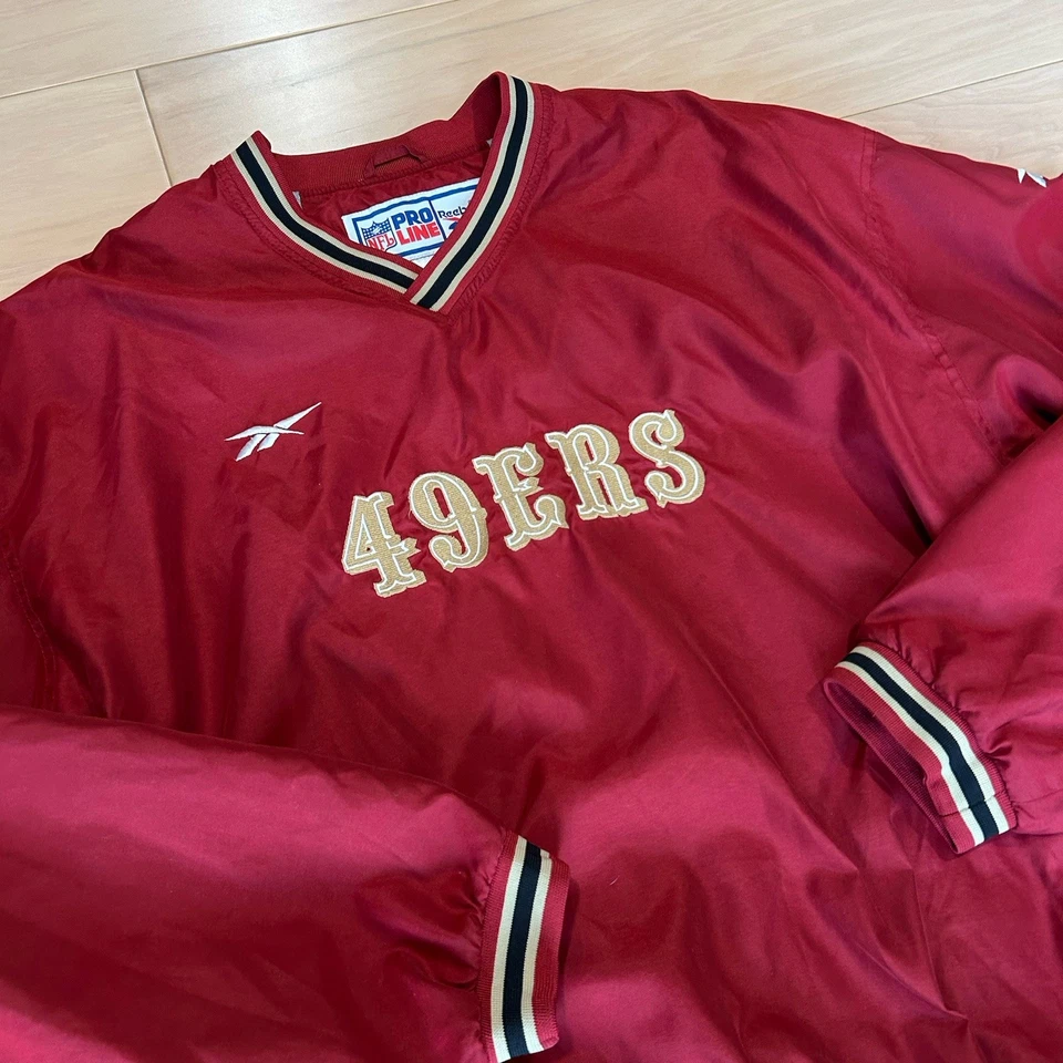 Vintage Reebok x NFL Pro Line San Francisco 49ers Pullover Lined Men's 2XL - Image 2 of 4