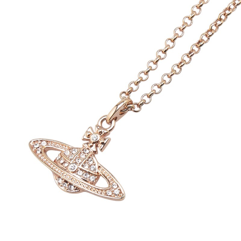 ★Vivienne Westwood★Mini Bas Relief Pendant★Pink Gold Vivienne Westwood Mini Bas Relief Orb Necklace Pink Gold