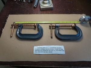 2 BLUEPOINT 403  COPPER SPINDLE WELDING C CLAMPS EXCELLENT CONDITION VERY NICE