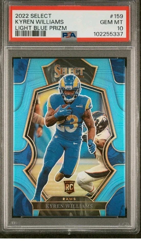 2022 Select Light Blue Kyren Williams RC PSA 10 Rare POP 2 #159 19/99