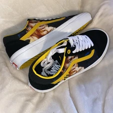 Vans Men's Skate Old Skool Bruce Lee Canvas Suede shoes Black Yellow Size 9 MN