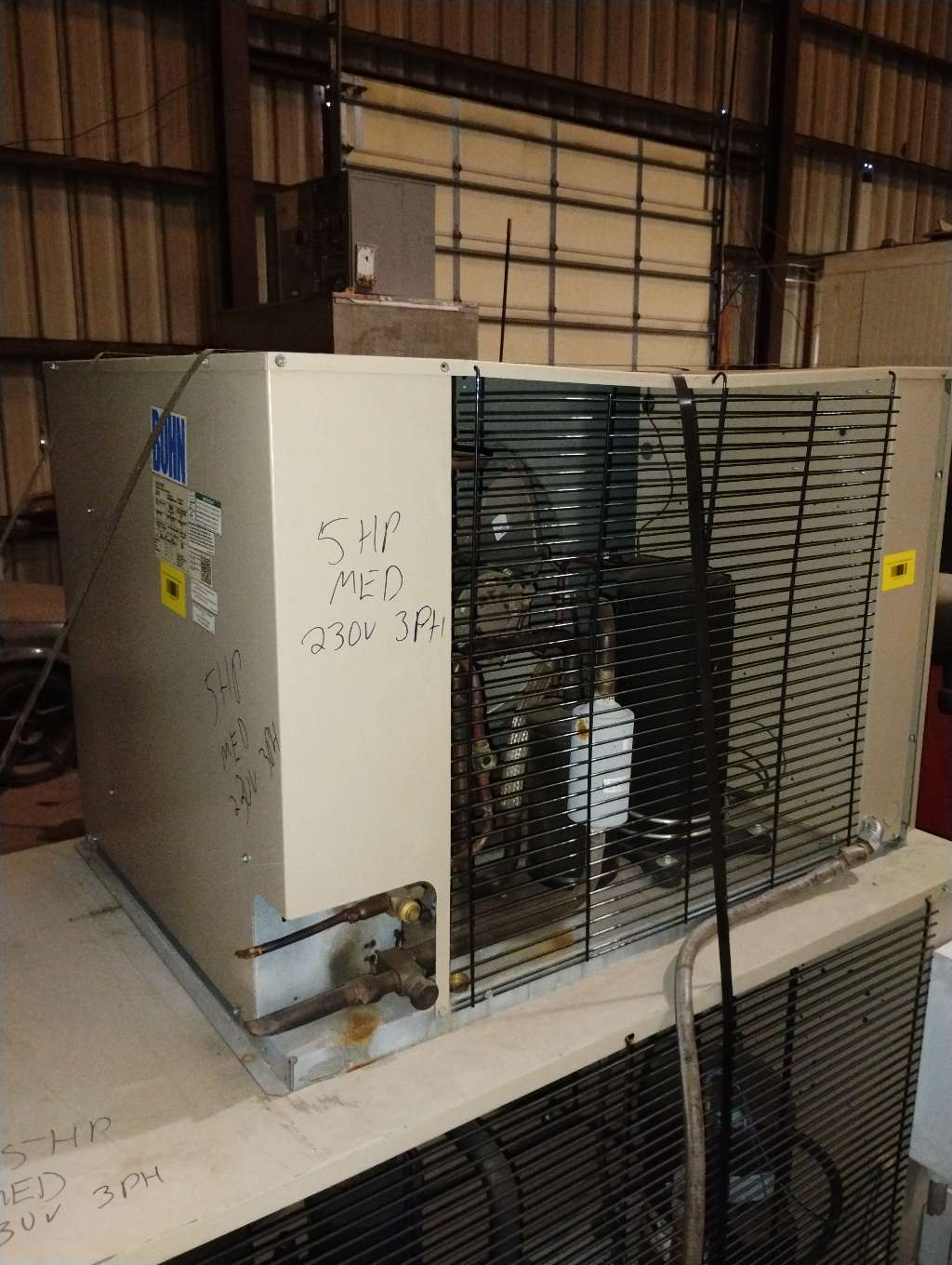 Bohn 5 HP Medium Temp Cooler Condensing Unit BCH0050MCACZ 208/230/3 Ph Volt Used