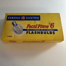 Vtg GE Flashbulbs Focal Plane #6 General Electric NOS Clear Bulbs Total zaq