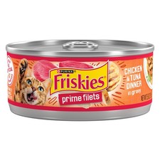 Purina Friskies Prime Filets Chicken & Tuna Dinner Wet Cat Food Gravy 24x 5.5oz 4.16 per gallon