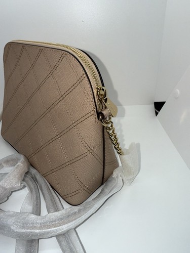 NWT Michael Kors Cindy Large Dome Leather Cross Stitch Crossbody Blush RARE $178 - Picture 2 of 5