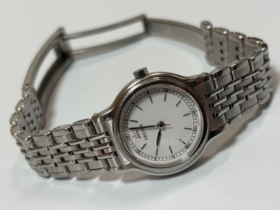 SEIKO CREDOR 7371-0090 Watch White Dial Quartz Stainless 10bar 