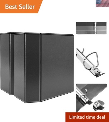 5-Inch Heavy Duty 3 Ring Binder Set with Custom Cover and Ample Storage - 2-Pack