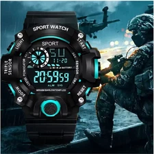 Men Waterproof Digital Sports Watch Military Tactical LED Backlight Wristwatch