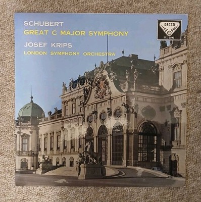 SXL 2045 ED1 Schubert Great C Major Symphony Josef Krips Decca WBG Vinyl LP Ex++