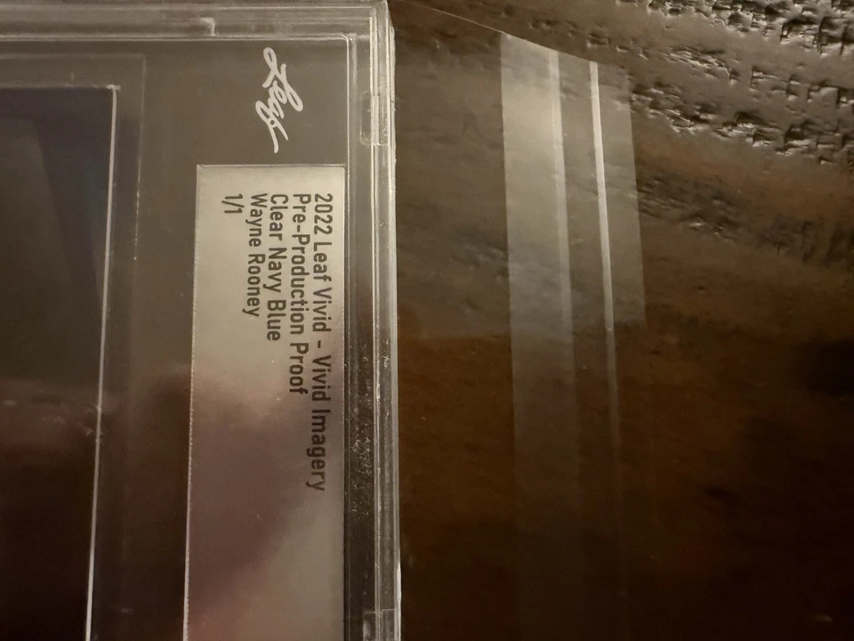 1/1 Leaf Wayne Rooney Vivid Imagery Soccer Trading Card 2022 1 of 1  - Image 2 of 3