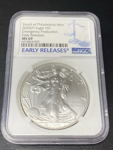 2020 (P) American Silver Eagle NGC MS69 Emergency Production Early Releases