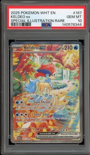 Pokemon Keldeo ex White Flare Special Illustration Rare #167 PSA 10 Gem Mint