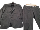 Isaia Gregory Suit Men's 54R Grey Two Piece Italian Wool Check Business