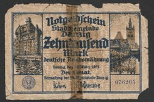 Danzig 10000 Mark P-17 (20.03.1923) "Fair"