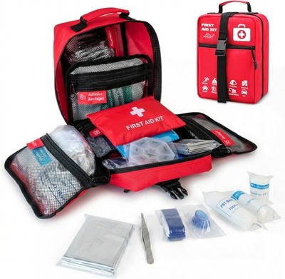556 Piece Premium Large First Aid Kit, Survival Medical First Aid Bag   Labell