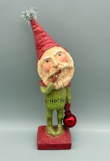 Debra Schoch Santa Gnome Papier Mache Figurine for Bethany Lowe AS IS
