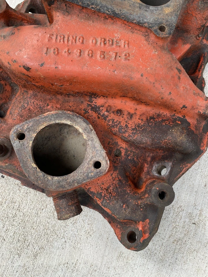 Coletor de admissão vintage Mopar 340 Plymouth 1971 ferro fundido fabricante de equipamento original corpo A & E fabricante de equipamento original - Imagem 2 de 4