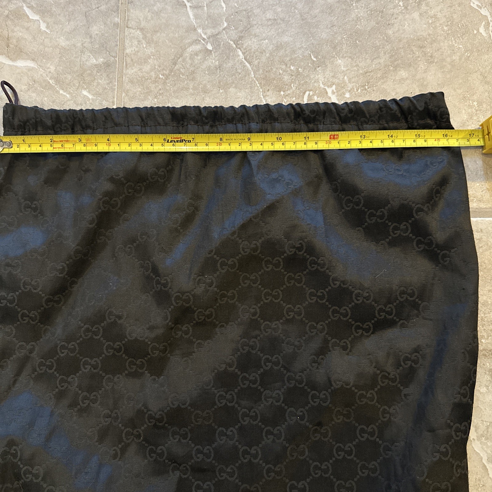 Authentic Gucci Monogram Drawstring Dust Bag Brow… - image 3