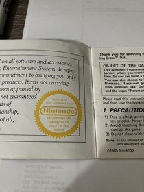 Wrecking Crew manual Nintendo NES 