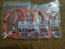 Lot 4x CABLES TO GO 33016 3m Lc Sc Duplex 50/125 Multimode Fiber New C2G OM2