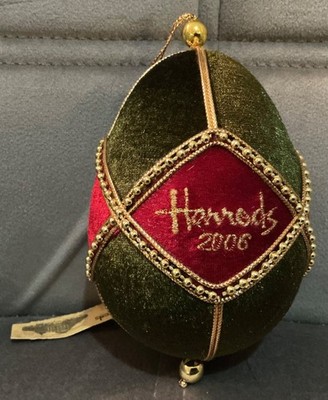 Harrods 2006 Samt Weihnachten Christbaumkugel Dekoration