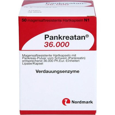 Pankreatan 36.000 Magensaftresistente Hartkapseln 50St - PZN 7322126