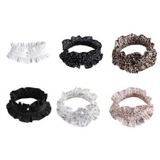 Elegant Print Detachable Collar Victorian Lace Trim Clip On Neck Accessory