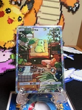 Handmade TCG Pocket Chikorita Illustration Card