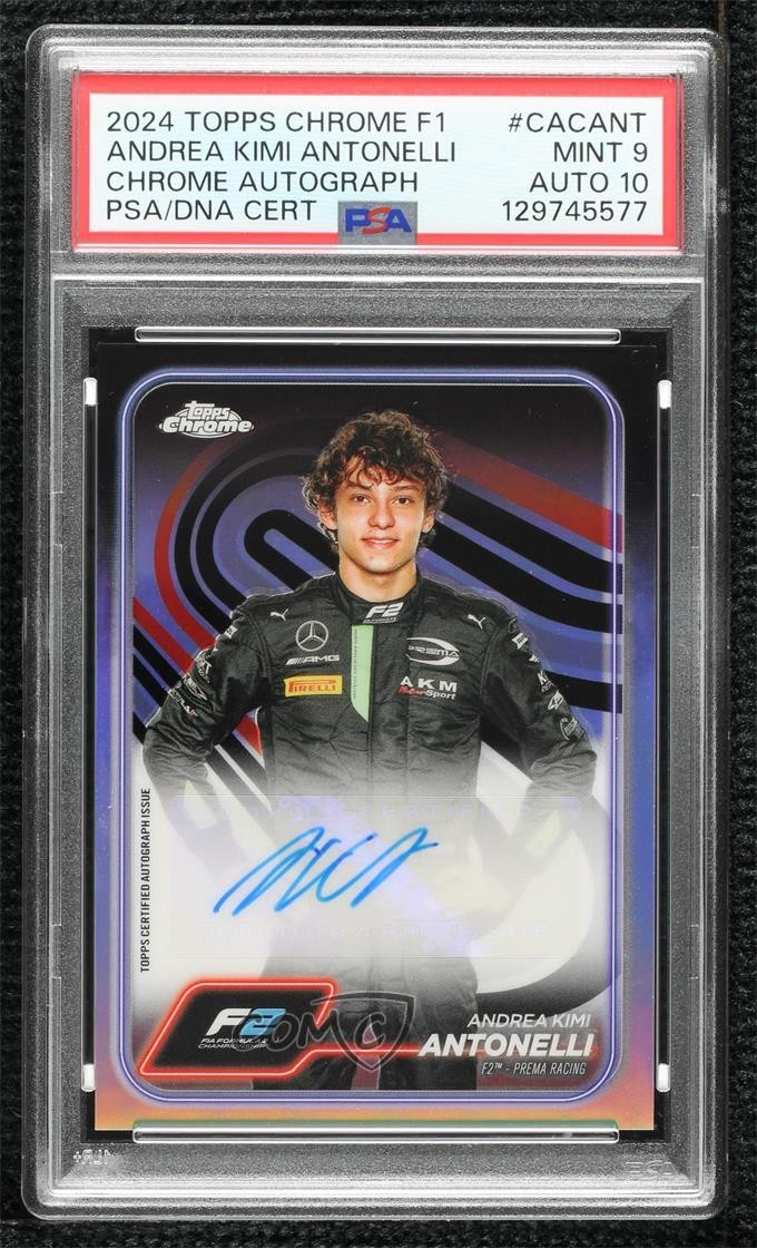 2024 Topps Chrome Formula 1 Auto Andrea Kimi Antonelli #CAC-ANT PSA 9 MINT Auto