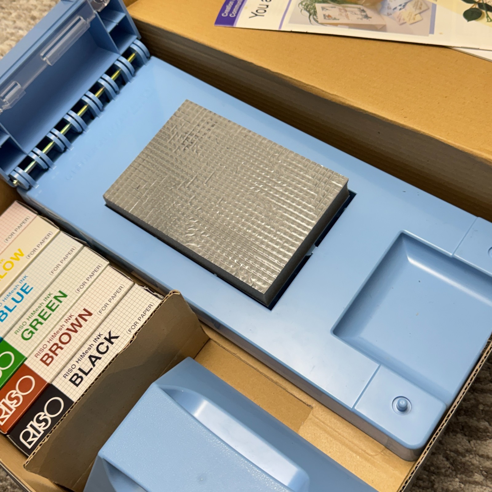 Huge Lot RISO PRINT GOCCO-Ink For Paper & Cloth-20 Bulbs-Embossing Powder-Paper!