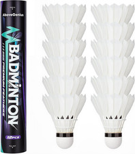 Goose Feather Badminton Birdies 6/12 Pack, Badminton Shuttlecocks