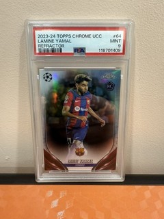 2023/24 Topps Chrome Lamine Yamal Refractor #64 Psa 9