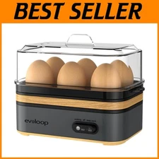 6 Capacity Electric Egg Cooker - Perfect for Soft, Medium, Hard Boiled & Omelets