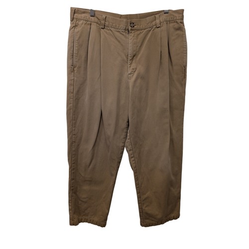 L.L.Bean, Vintage LL Bean Natural Fit Plaid Lined Chino Pants BFR2 Cotton 36x29 90s