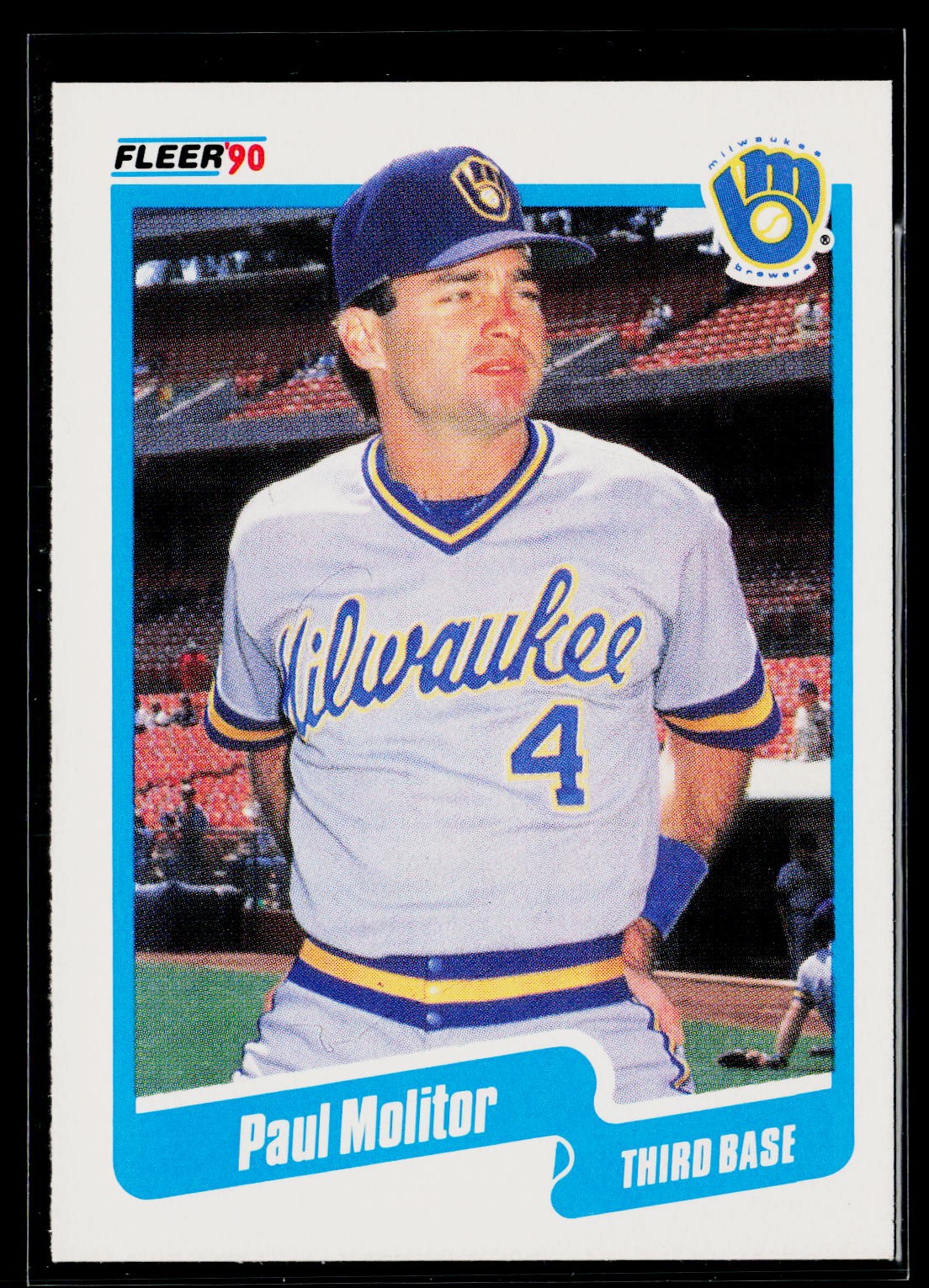 Paul Molitor 1990 Fleer Canadian #330 Milwaukee Brewers