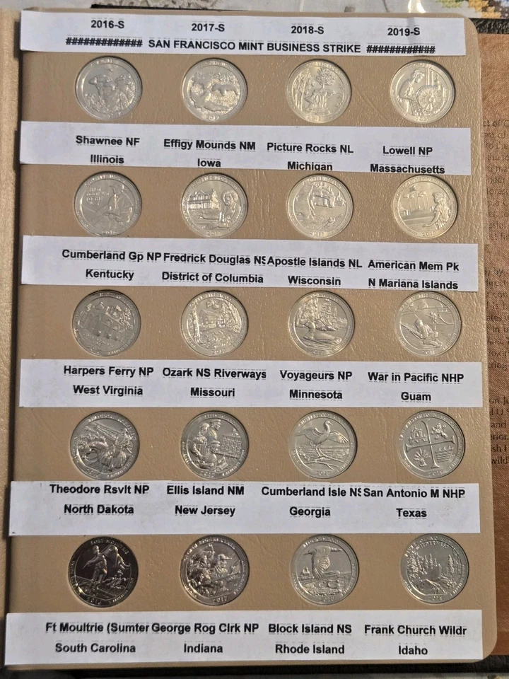 2010 - 2021  ATB National Park  Complete 170 Coins S &S Silv Proof ,PDS Business - Image 3 of 4