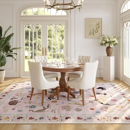 Area Rugs 8x10 Rug for Living Room Clearance Washable Boho Area Rug Non Slip - Изображение 3 из 4