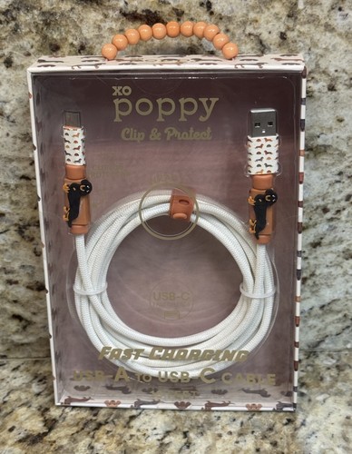 XO Poppy Dachshund USB-A To USB C Fast Charging Cable 10 Feet Long NIB