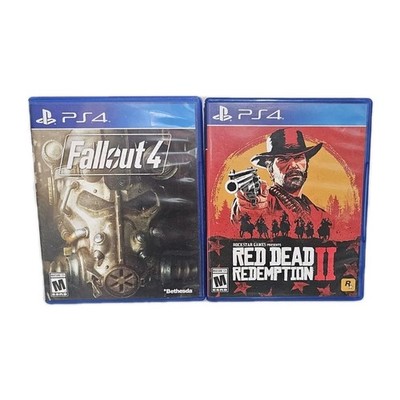 Red Dead Redemption II (Sony Playstation 4 PS4 Fallout 4 Bundle Lot With Map