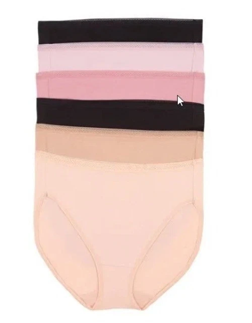 NUEVO PAQUETE DE 6 bragas Felina Pima para mujer talla L mezcla de algodón corte alto cobertura completa Foto 2 de 4