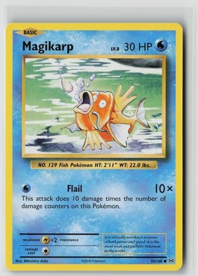 Magikarp 33/108 - Evolutions - EN - NM - Pokemon TCG