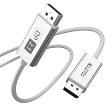 33FT Fiber Optic DisplayPort 2.1 Cable, 40Gbps, 16K@60Hz, 8K@120Hz, 4K@240Hz