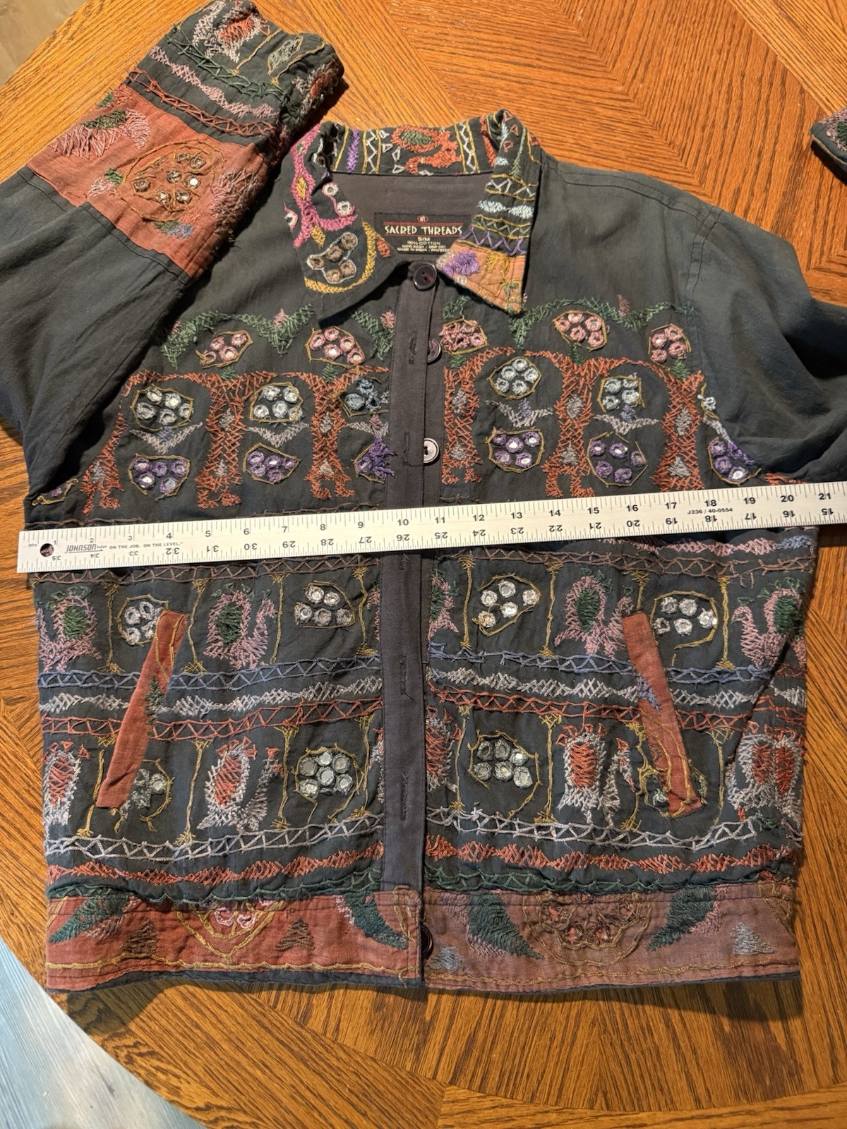 Sacred Threads Multicolor Embroidered Grey Jacket… - image 6