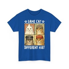 Same Cat Different Hat Funny Political Meme Sarcastic Humor Gift Unisex T-Shirt
