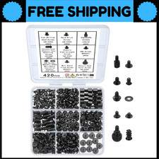 420Pcs Computer Screws Motherboard Standoffs Kit for Motherboard Laptop Computer