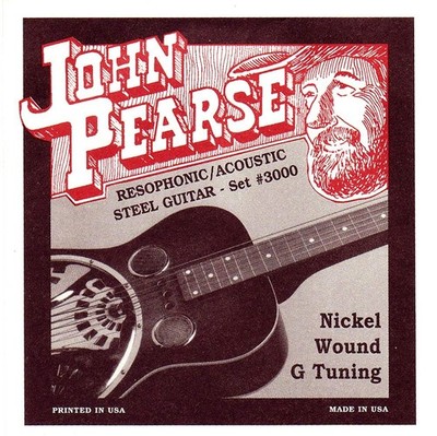 J Pearse Dobro Set Pure Nickel Wound G Tuning Guitar Strings Usa 0.016 0.059